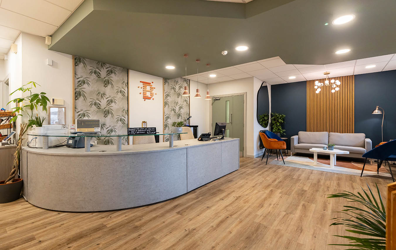 Serviced Office Area with reception entrance